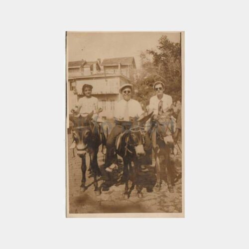 1940 Büyükada Eşekli Gezisi Baylar Fotoğraf