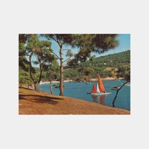 1970 Büyükada Yörükali Plajı Görünüş Kartpostal