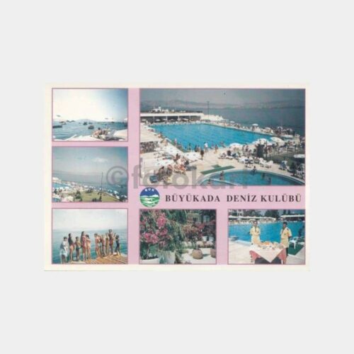 1980 Büyükada Deniz Kulübü Konulu Kartpostal
