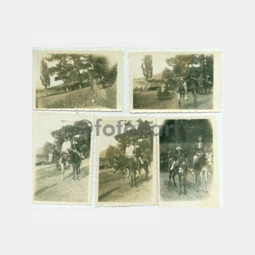 1935 Büyükada Eşekli Gezi Konulu 5 Adet Fotoğraf
