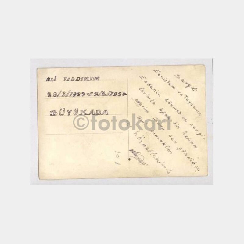 1937 Büyükada Bisikletli Genç Görünüş Fotoğraf - Görsel 2