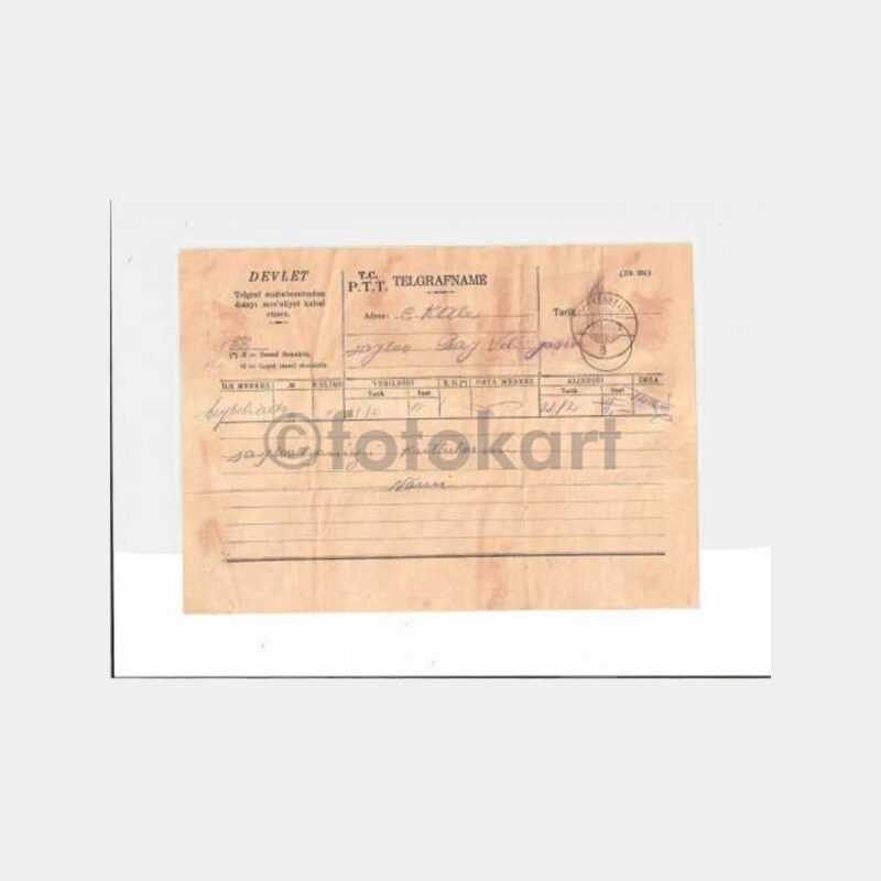 1935 Çanakkale Damgalı Telgraf