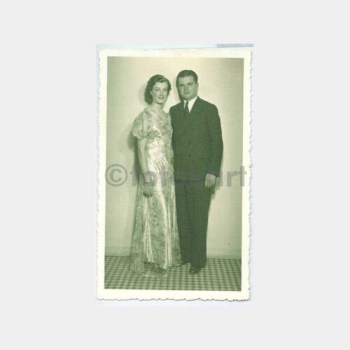 1939 İzmir Foto Yıldırım Gelin Damat Fotoğraf
