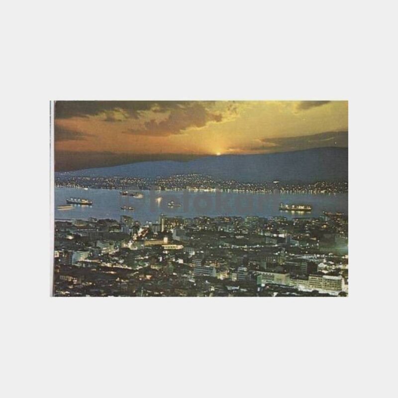 İzmir Körfezi Gece Görünüşü Kartpostal