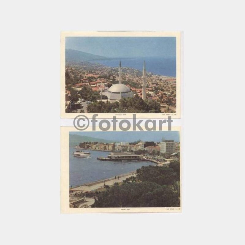 1960 İzmir Görünüşleri 6 Adet Takvim Yaprak - Görsel 2