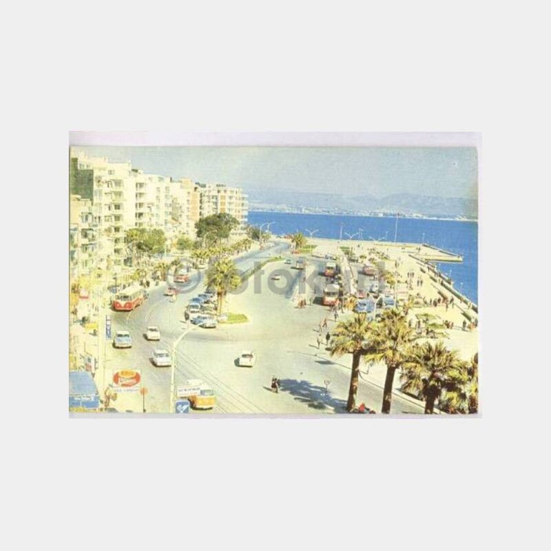 1967 İzmir Karşıyaka Görünüş Kartpostal