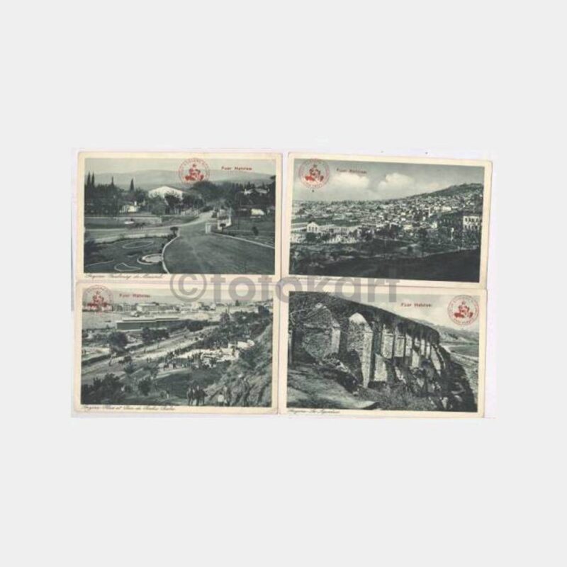 1940 İzmir Fuar Hatırası 4 Adet Kartpostal