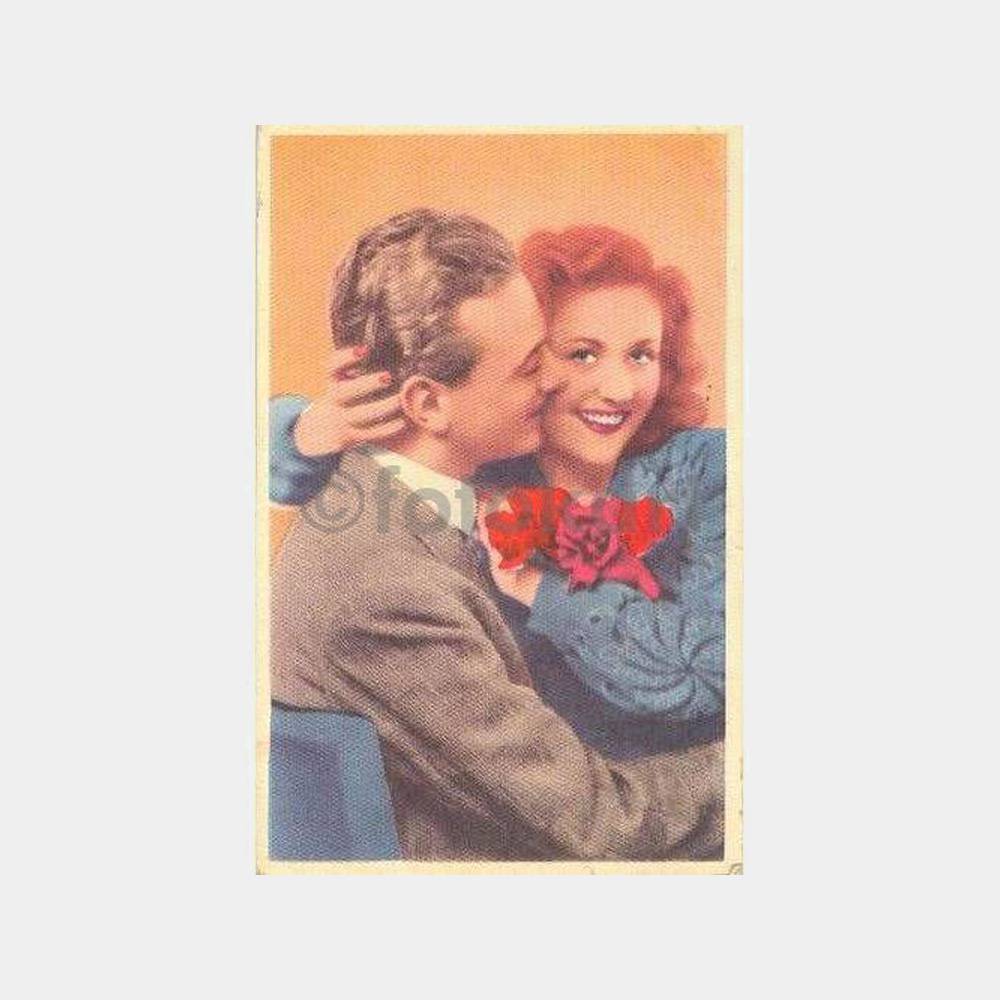 1958 Mutlu Erkek ve Kadın Fantezi Kartpostal
