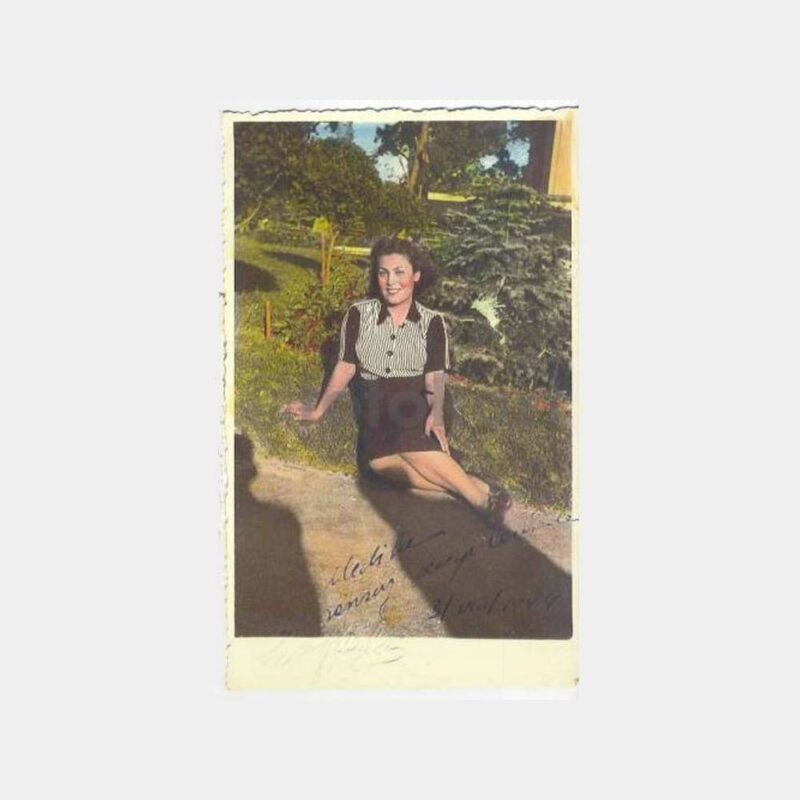 1944 Foto Kanzler Elle Boyalı Kadın Fotoğrafı