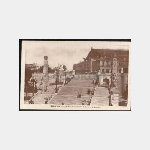 1935 Marsilya Tren Garı Kartpostal