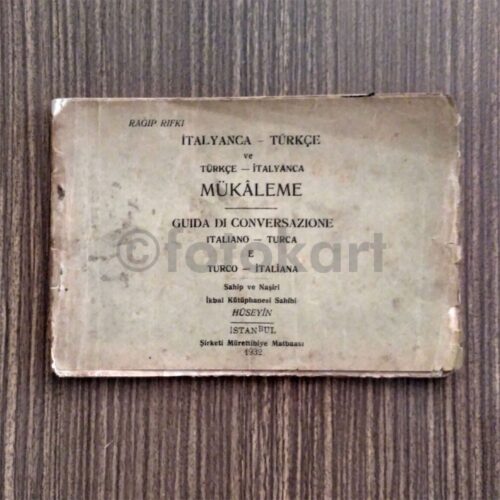 1932 Türkçe-İtalyanca Mükâleme Kitabı - Ragıp Rıfkı