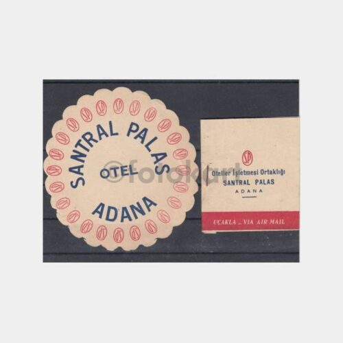 1970 Adana Santral Otel 2 Adet Etiketi