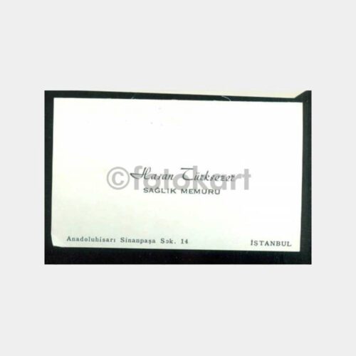 1969 Anadoluhisarı -Hasan Türksever- Kartvizit