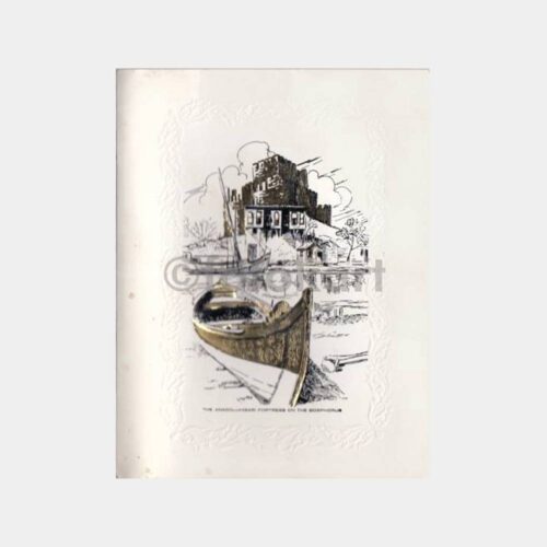 1972 Anadoluhisarı Çizim Baskı Tebrik Kartı