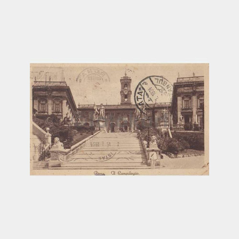 1934 Çanakkale Zeytin Mütehassısı Roma Kartpostal