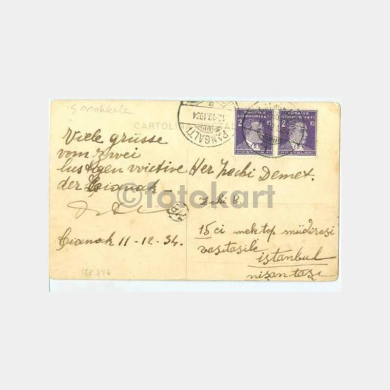 1934 Çanakkale Damgalı Değerli Belgesel Fotoğraf - Görsel 2