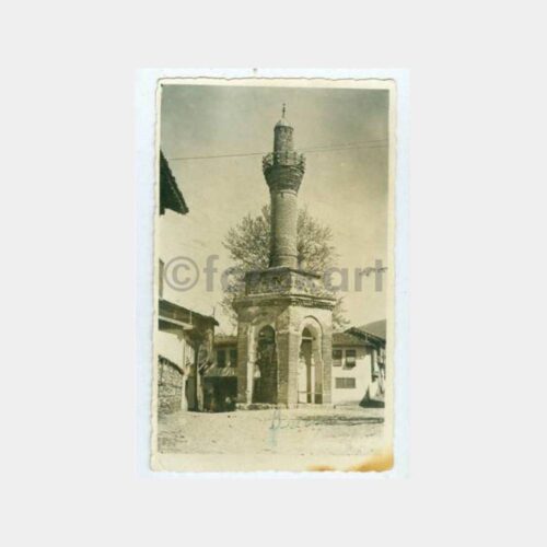1951 Bursa Timurtaş Paşa Camii Tarihi Minare Fotoğraf