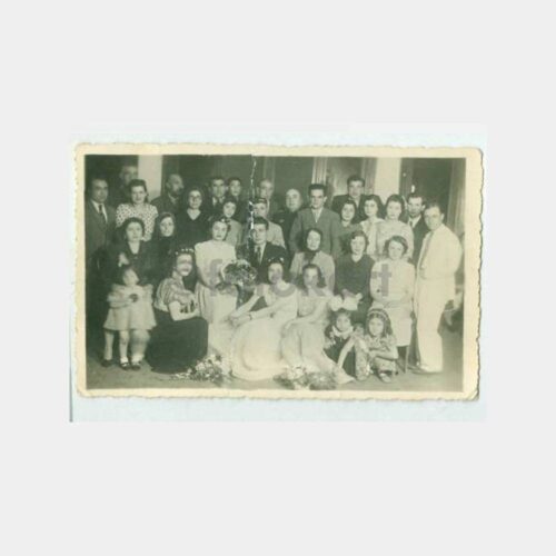 1940 Gelin Damat Ailesi Grup Fotoğraf