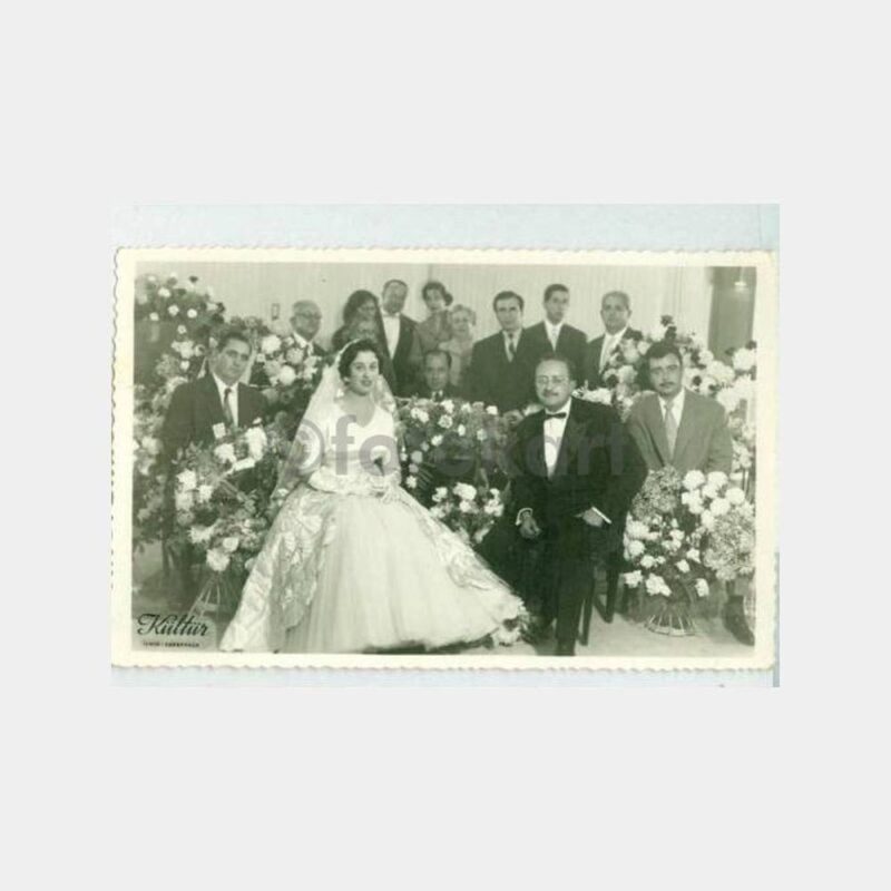 1960 İzmir Foto Kültür Gelin Damat Fotoğraf