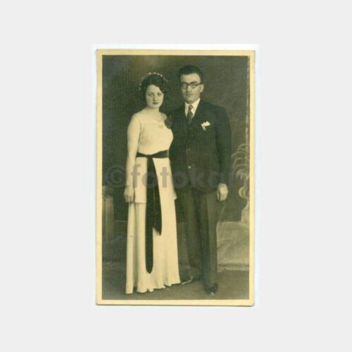 1937 Kazım Oskay Gelin Damat Görünüş 3 Adet Fotoğraf