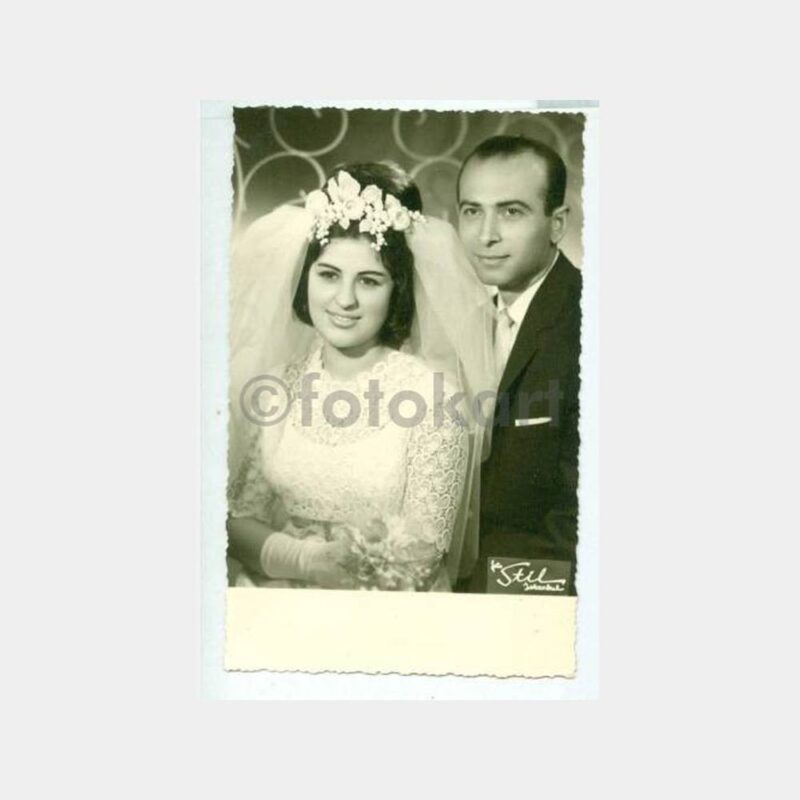 1964 Foto Stil Gelin Damat Fotoğraf