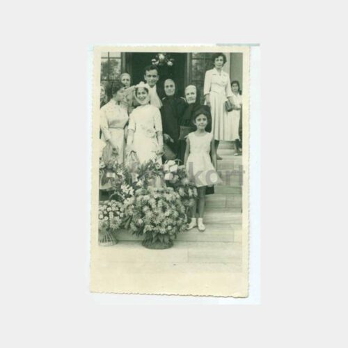 1940 Gelin Damat ve Grup Görünüş Fotoğraf