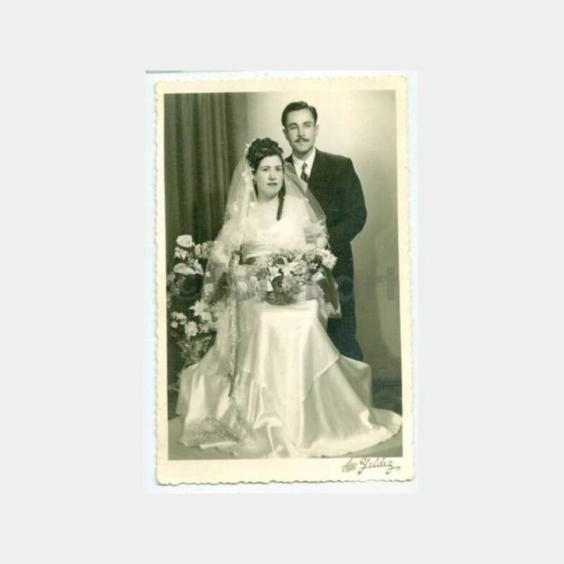 1940 Foto Yıldız Gelin Damat Fotoğraf