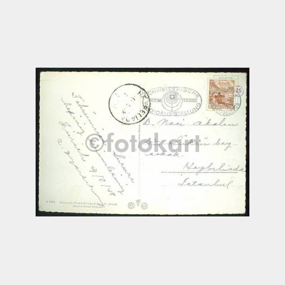 1948 İsviçre Zürih - Heybeliada Damgalı Kartpostal - Görsel 2