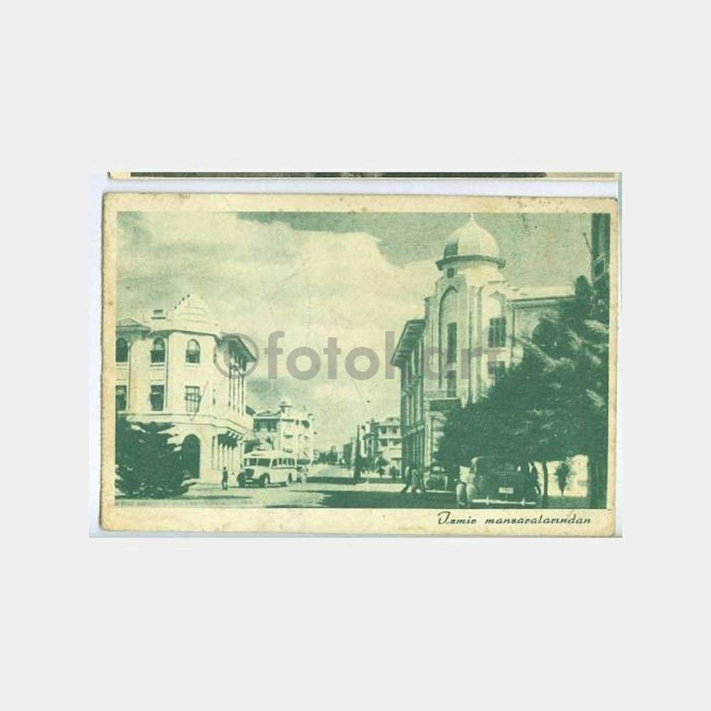 1940 İzmir Manzarası Görünüş Kartpostal