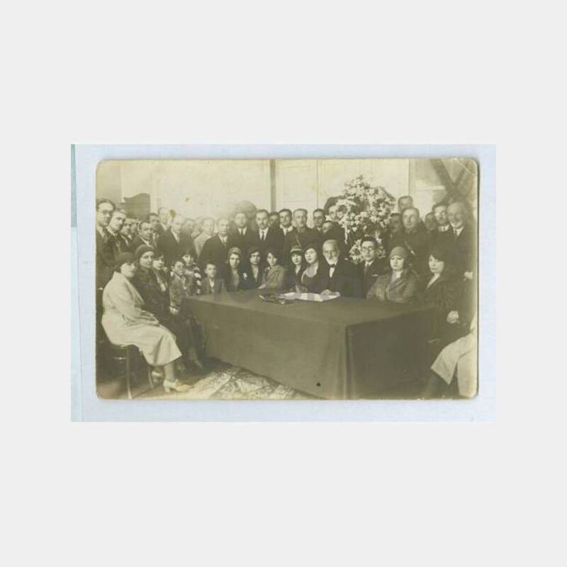 1931 İzmir Nikah Masası Grup Görünüş Fotoğraf