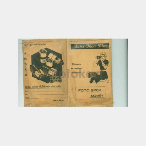 1936 Kadıköy Foto Spor Foto Saklama Zarf ve Negatif Film