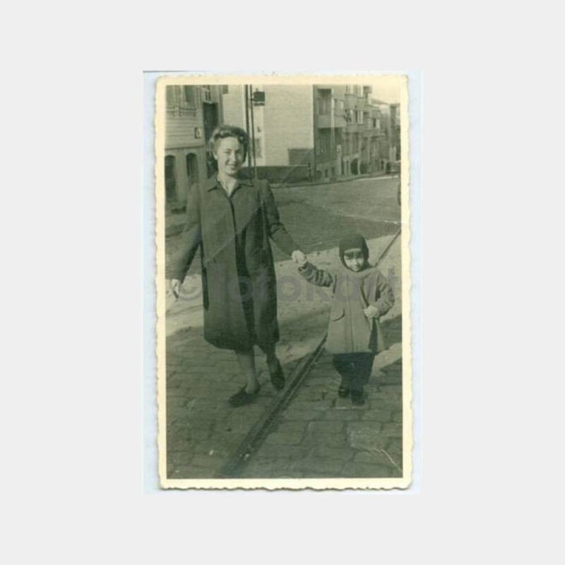 1940 Kadıköy Sokak Anne Çocuk Fotoğraf