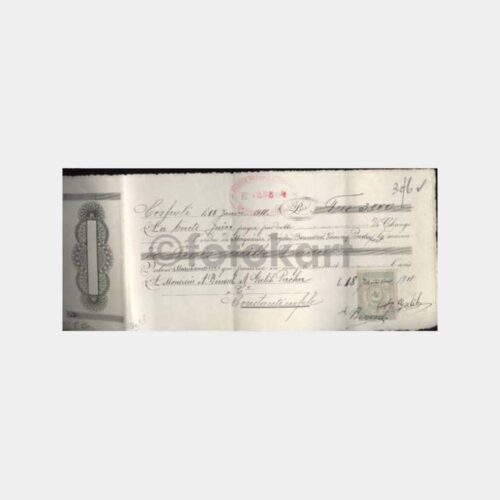 1911 Galip Paşa İmzalı Osmanlı Borç Senedi