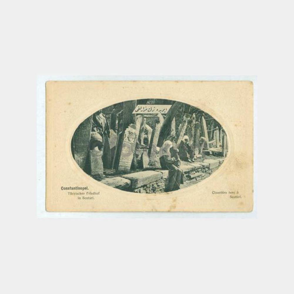 1900 Osmanlı İstanbul Üsküdar Mezarlık Kartpostal