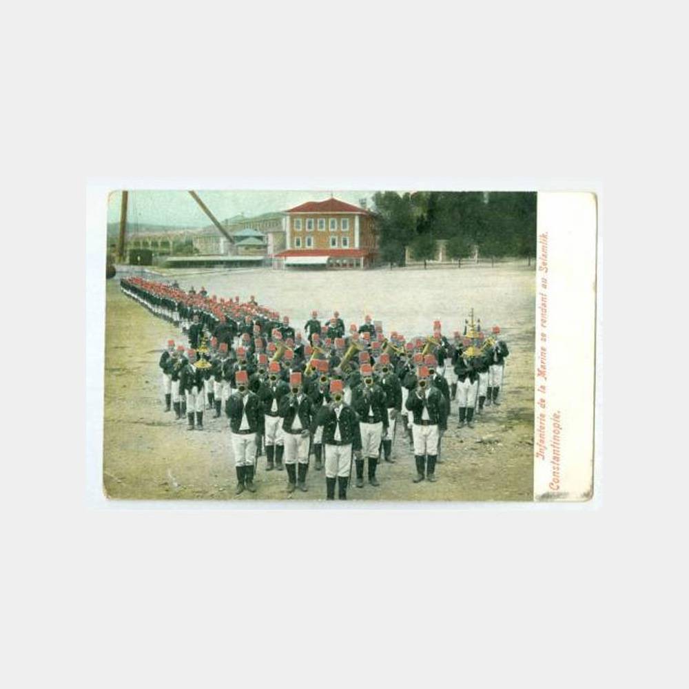 1910 Osmanlı Denizci Bandosu Konulu Kartpostal