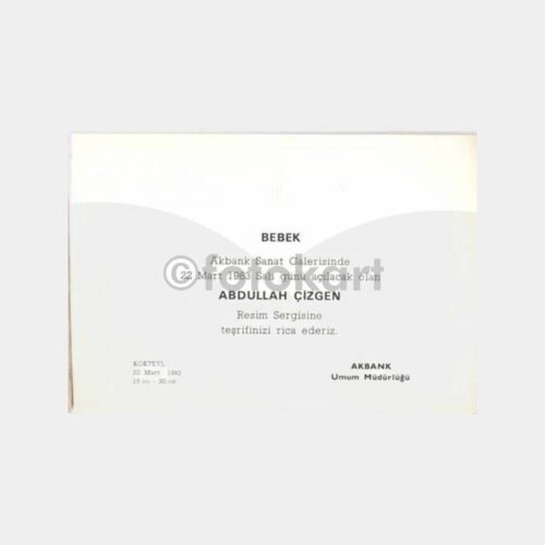 1983 Ressam Abdullah Çizgen Sergi Davetiyesi