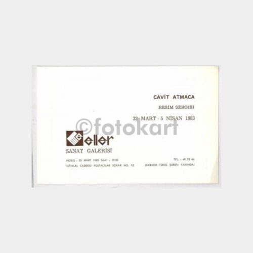 1983 Ressam Cavit Atmaca Sergi Davetiyesi