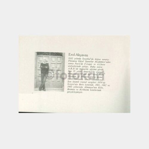 1985 Ressam Şenol Yorozlu Sergi Davetiyesi