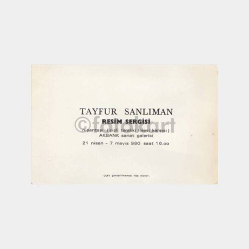 1980 Ressam Tayfur Sanlıman Sergi Davetiyesi