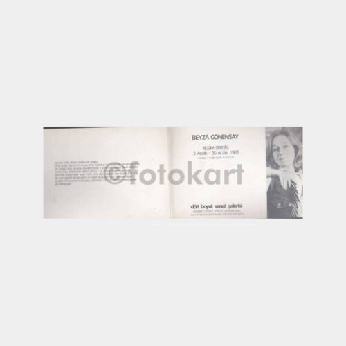 1983 Ressam Beyza Gönensay Sergi Davetiyesi