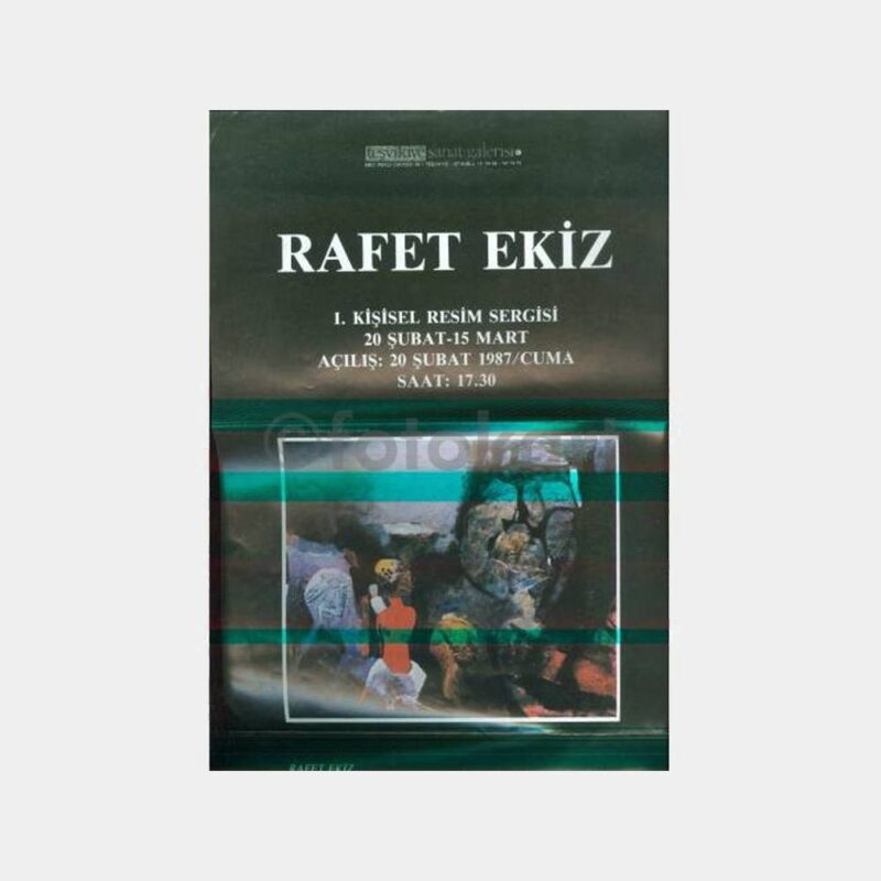 1987 Ressam Rafet Ekiz Sergi Posteri
