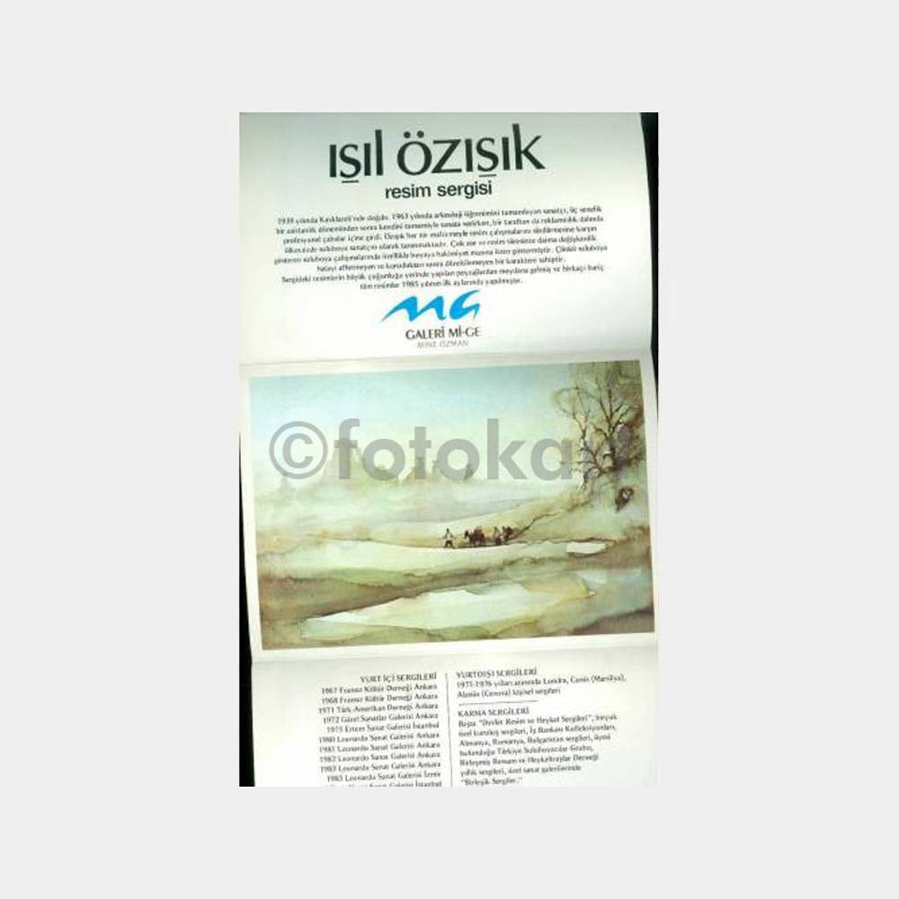 1985 Ressam Işık Özışık Sergi Davetiyesi