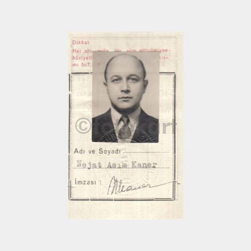 1955 T. Emlak Kredi Bankası Memur Kimlik Kartı