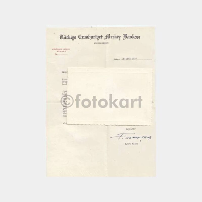 1970 Merkez Bankası Antetli Kağıdı