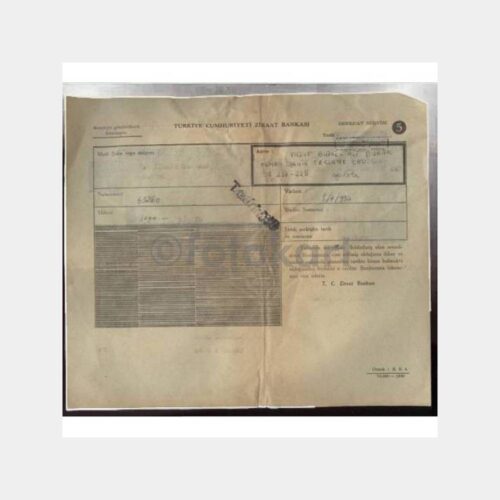 T.C. Ziraat Bankası Senet Tahsil İhbarnamesi