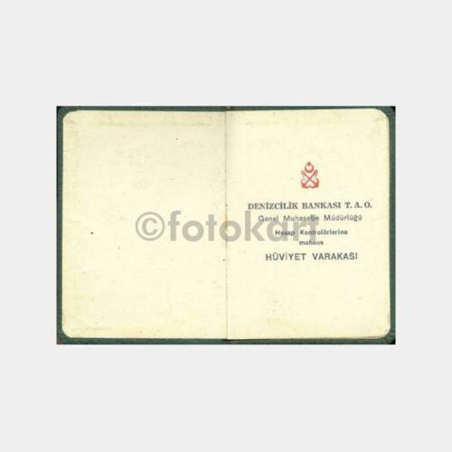1955 Denizcilik Bankası Hüviyet Cüzdanı