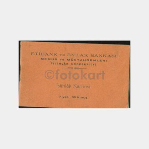 1942 Etibank Emlak Bankası İstihlak Koop Cüzdanı
