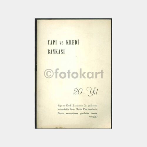 1964 Yapı Kredi Bankası 20. Yıl Tamimi