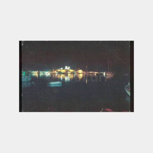 1976 Bodrum Kalesi Gece Görünüş Kartpostal