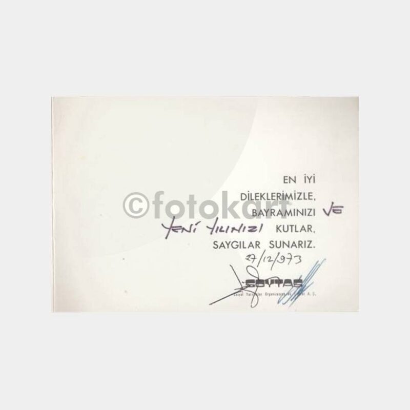 1973 Bodrum Turgutreis Soytaş Konulu Tebrik Kartı - Görsel 2